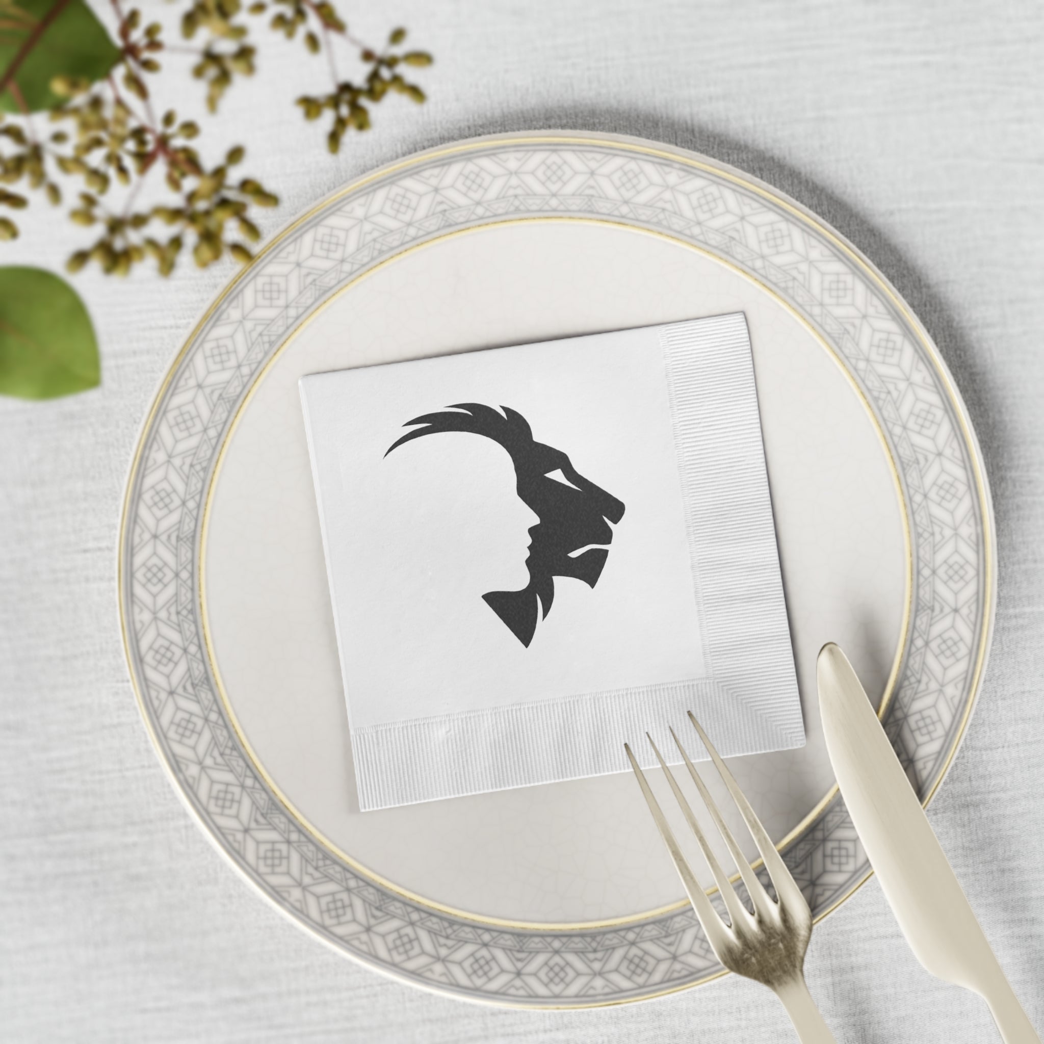 White Coined Napkins